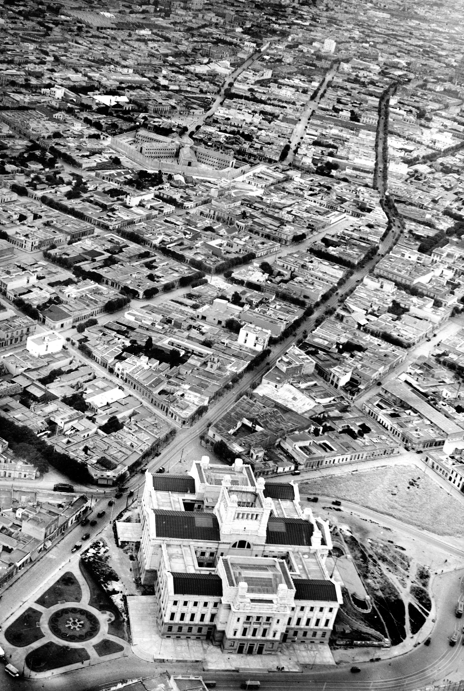 Foto aérea del entramado urbano